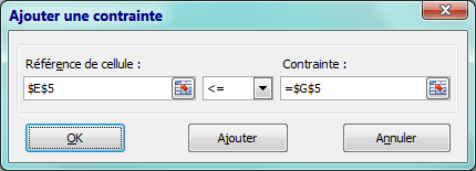 Ajouter une contrainte