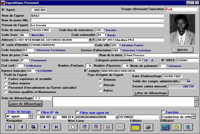 Signal�tique du personnel dnas SL Paye